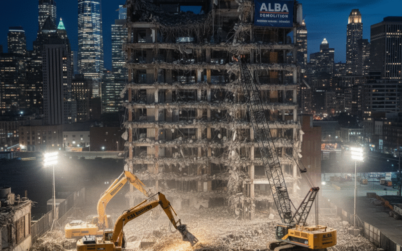 Andrew Horan Alba ensuring compliance and safety on a New York City construction site