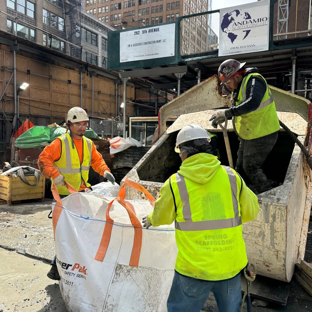 Andrew Horan Alba overseeing NYC construction site operations with modern equipment and safety protocols